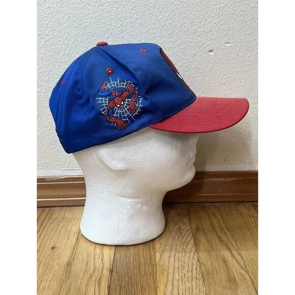 Vintage 1993 SpiderMan Hat Cap Marvel Comics Blockhead American Needle SnapBack - Picture 2 of 5